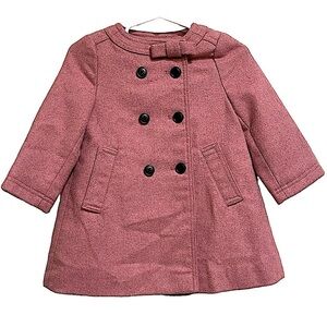 Edgehill Collection Classic Double Breasted Wool Blend Quiet Luxury Coat 18 M